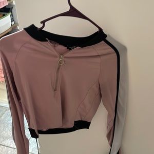 pink crop top